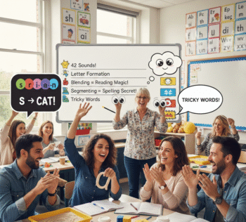 phonics teacher training course by delighted champs